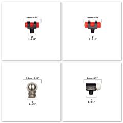 Complete set of 20 threaded front sights (Ø 3mm) – perfect for rifles with worn or damaged sight threads Beretta