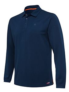 Tech Corporate Polo LS Blue Total Eclipse Beretta