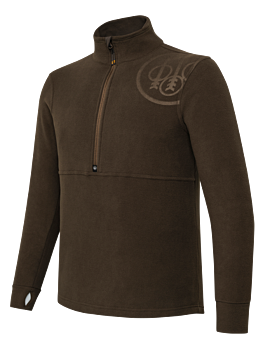 HP Logo Half Zip Brown Bark Beretta