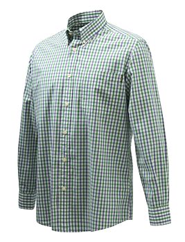 Beretta Wood Button Down Shirt Green and Purple Beretta