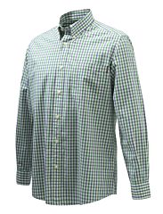 Beretta Wood Button Down Shirt Green and Purple Beretta