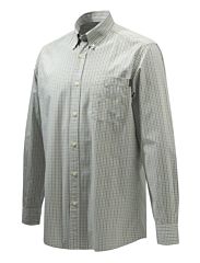 Wood Button Down Shirt in Ochre and Light Blue Beretta